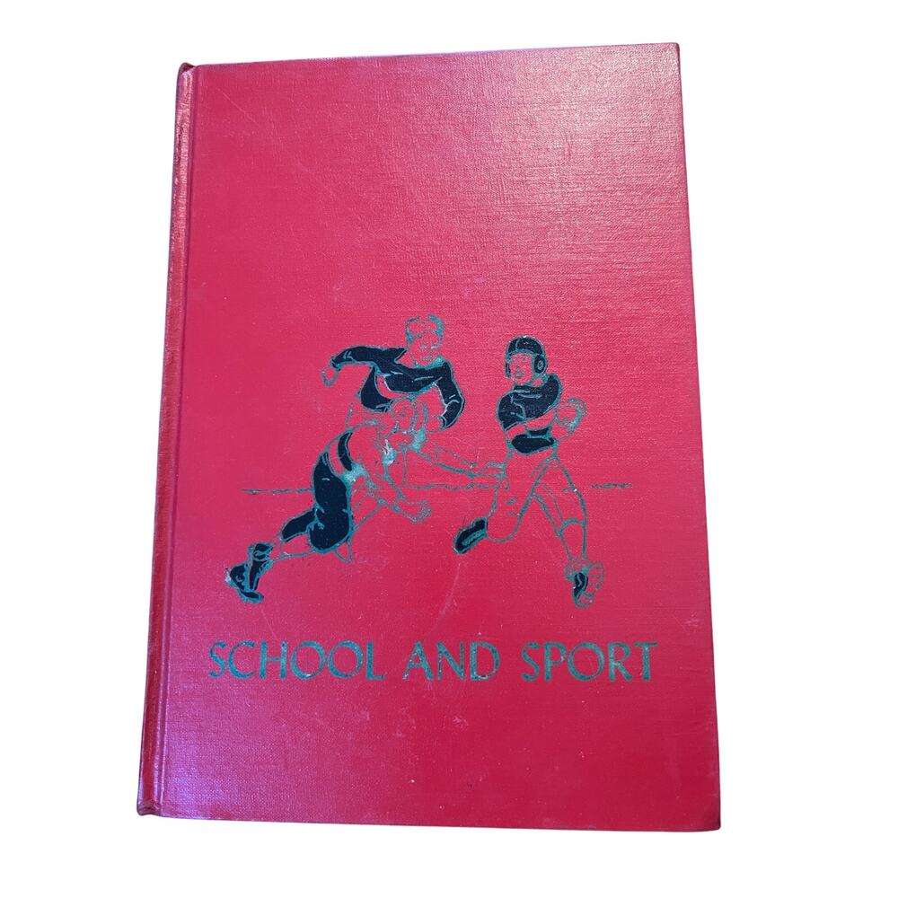 VTG Children's Hour Vol 10 "School and Sport" Book Spencer Press Hardcover Red